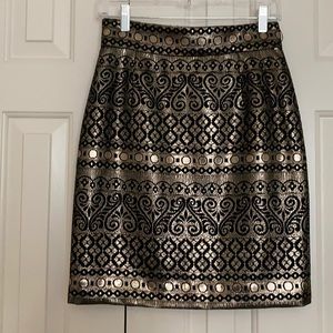 Antonio Melani black and gold skirt
